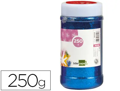 Imagen Purpurina liderpapel fantasia color azul metalizado bote de 250 gr