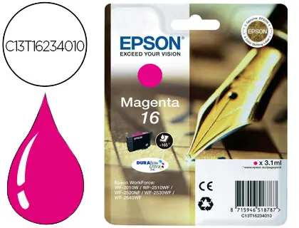 Imagen Ink-jet epson 16 wf2010w wf2510wf wf2520nf wf2530wf wf2540wf magenta 175 pag
