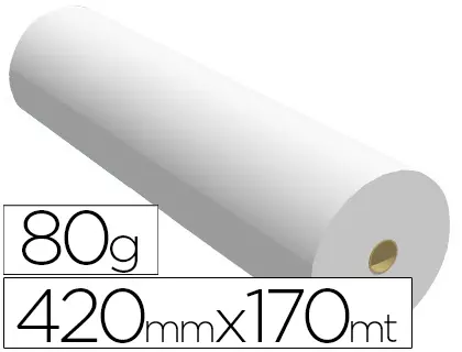 Imagen Papel reprografia ppc para planos 420mmx170mt 80gr