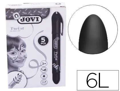 Imagen Barra de maquillaje jovi twist make-up negro caja de 5 unidades