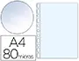 Imagen Funda multitaladro esselte din a4 polipropileno 80 mc 11 taladros cristal caja de 100 unidades 2
