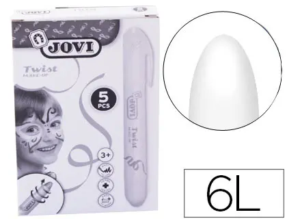 Imagen Barra de maquillaje jovi twist make-up blanca caja de 5 unidades
