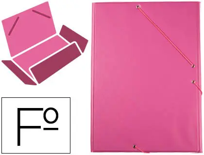 Imagen Carpeta liderpapel gomas plastico folio solapa color fucsia