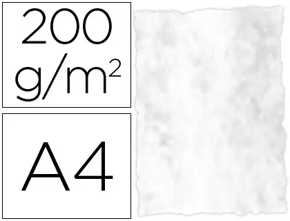 Imagen Papel pergamino din a4 troquelado 200 gr color marmoleado gris paquete de 25 hojas