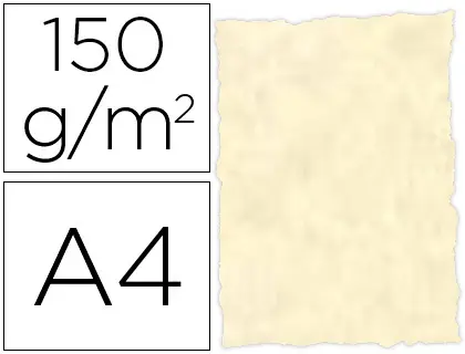 Imagen Papel pergamino din a4 troquelado 150 gr color parchment topacio paquete de 25 hojas