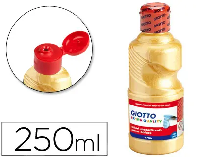 Imagen Tempera liquida giotto escolar 250 ml metalizada oro