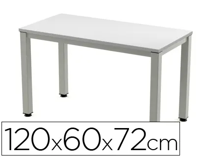 Imagen Mesa de oficina rocada executive 200ad02 aluminio /gris 120x60 cm