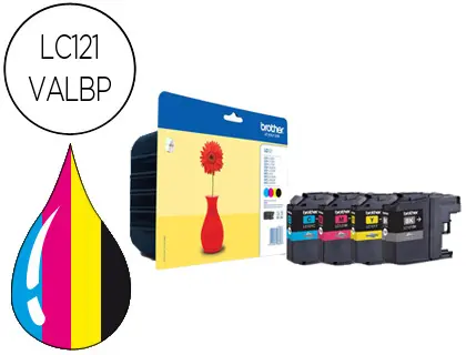 Imagen Ink-jet brother dcp-j132w/152w/552dw/752dw mfc-j470dw/650dw/870dw pack 4 colores -300 pag