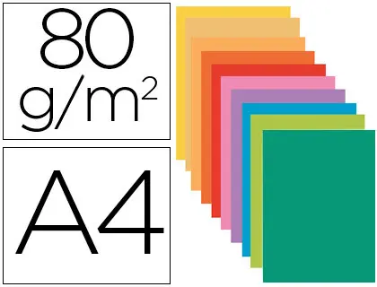 Imagen Subcarpeta papel exacompta din a4 colores surtidos 80 gr
