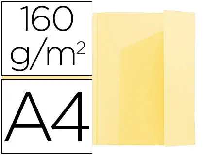Imagen Subcarpeta exacompta din a4 amarillo 160g/m2 con solapa interior