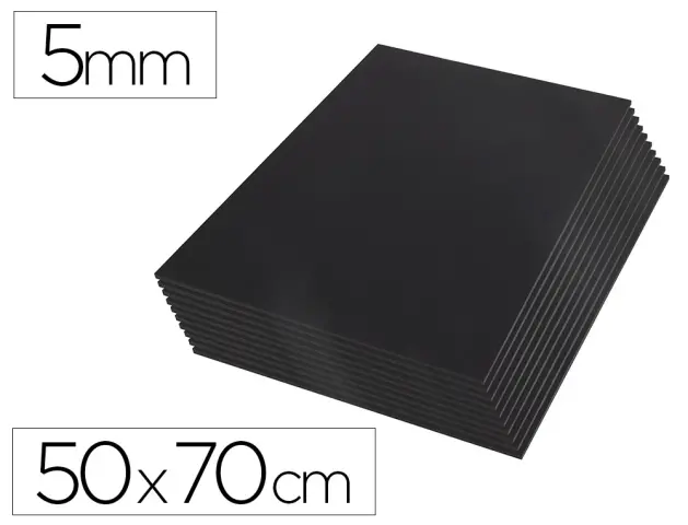 Imagen Carton pluma liderpapel negro doble cara 50x70 cm espesor 5 mm