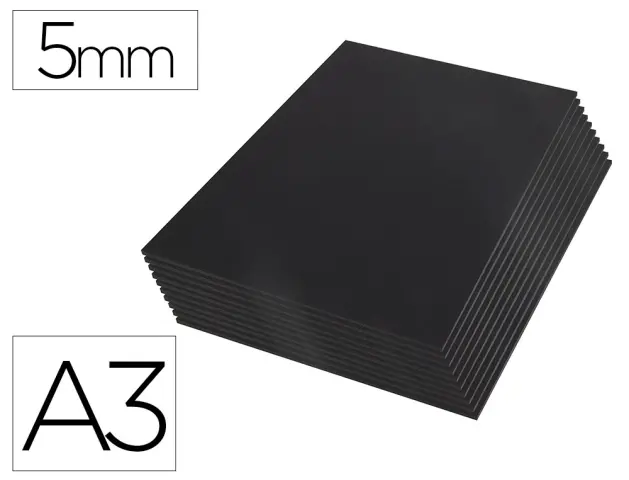 Imagen Carton pluma liderpapel negro doble cara din a3 espesor 5 mm