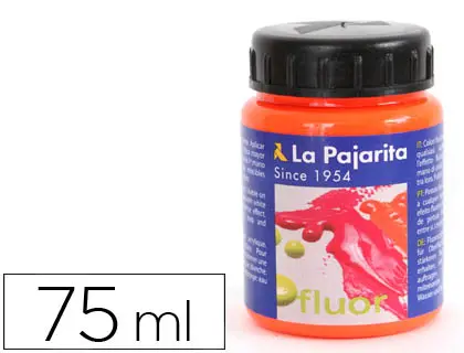 Imagen Pintura acrilica la pajarita f-02 naranja fluorescente 75ml