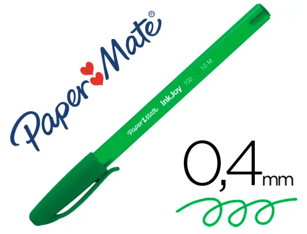 Imagen Boligrafo paper mate inkjoy 100 punta media trazo 1 mm verde