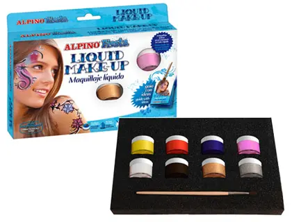 Imagen Maquillaje liquido set de 8 colores surtidos mas pincel