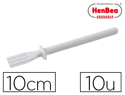 Imagen Pincel henbea para cola blanca de plastico flexible 10 cm largo bolsa de 10 uds