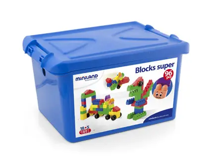 Imagen Juego miniland super blocks 96 piezas