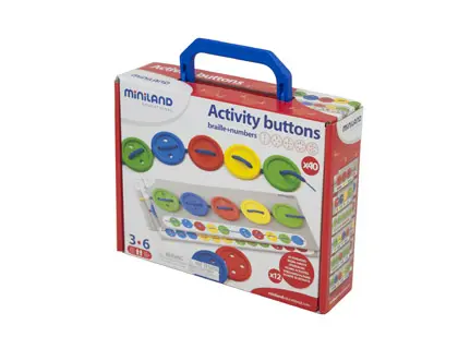 Imagen Juego miniland actividades botones 40 piezas + 5 cordones