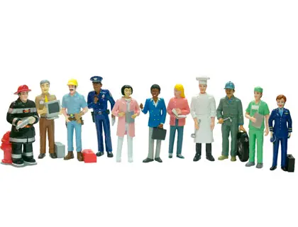 Imagen Juego miniland figuras oficios y profesiones caja de 11 unidades