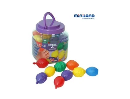 Imagen Juego miniland maxichain 4 cuentas colores surtidos