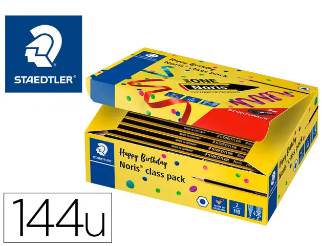 Imagen Lapices de grafito staedtler noris n 2 hb class pack de 144 unidades