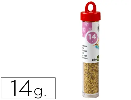 Imagen Purpurina liderpapel fantasia color oro bote de 14 gr