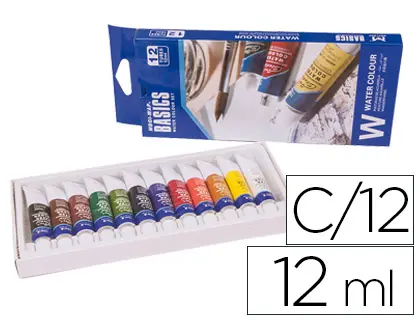 Imagen Acuarela artist caja carton de 12 colores surtidos de 12 ml
