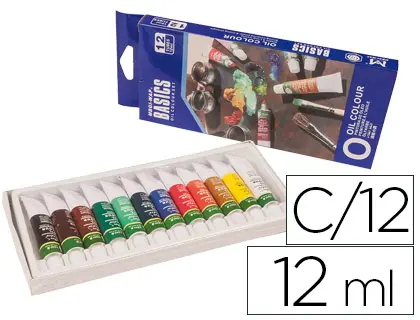 Imagen Pintura oleo artist caja carton de 12 colores surtidos tubo de 12 ml