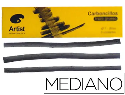 Imagen Carboncillo artist medianos 5-6 mm caja de 6 barras