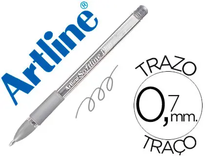Imagen Boligrafo artline 1900 softline tinta aceite metalico plata