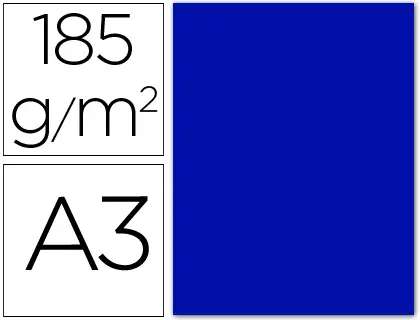 Imagen Cartulina guarro din a3 azul ultramar 185 gr paquete 50 h