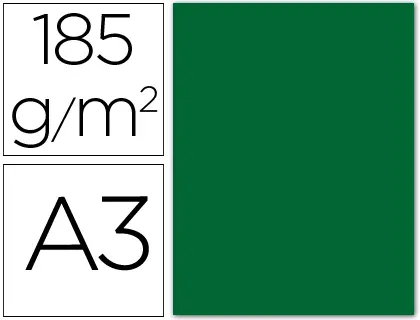 Imagen Cartulina guarro din a3 verde abeto 185 gr paquete 50 h