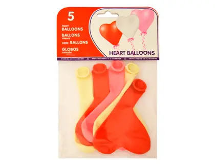 Imagen Globos con forma corazon bolsas de 5