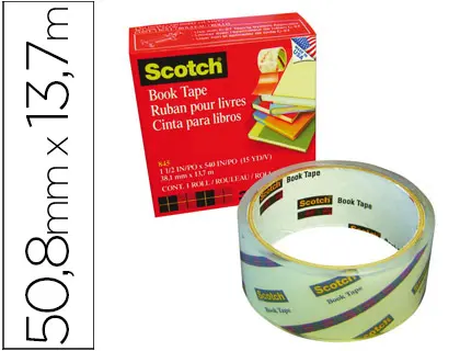 Imagen Cinta adhesiva scotch 845 book tape 50,8mmx13,7 mt