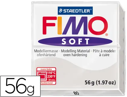 Imagen Pasta staedtler fimo soft 56 gr color gris