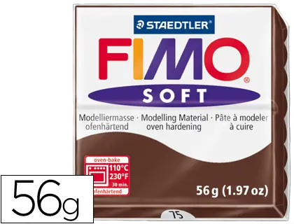 Imagen Pasta staedtler fimo soft 56 gr color chocolate
