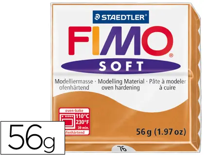 Imagen Pasta staedtler fimo soft 56 gr color cogac