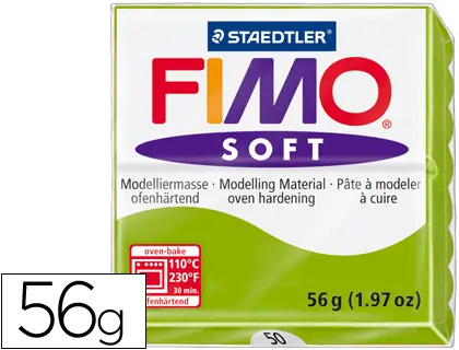 Imagen Pasta staedtler fimo soft 56 gr color verde manzana