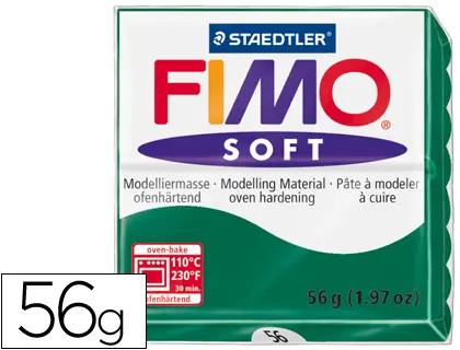 Imagen Pasta staedtler fimo soft 56 gr color verde esmeralda