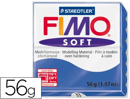 Imagen Pasta staedtler fimo soft 56 gr color azul brillante