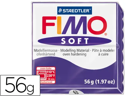 Imagen Pasta staedtler fimo soft 56 gr color violeta oscuro