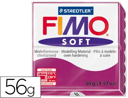 Imagen Pasta staedtler fimo soft 56 gr color purpura