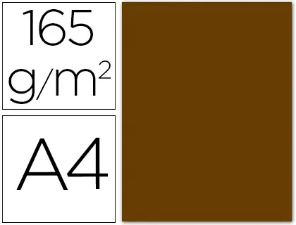 Imagen Papel color liderpapel a4 165g / m2 marron pergamino paquete de 9