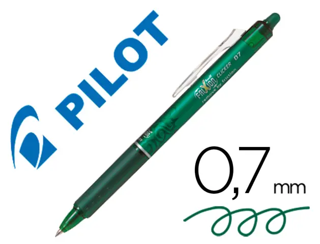 Imagen Boligrafo pilot frixion clicker borrable 0,7 mm color verde