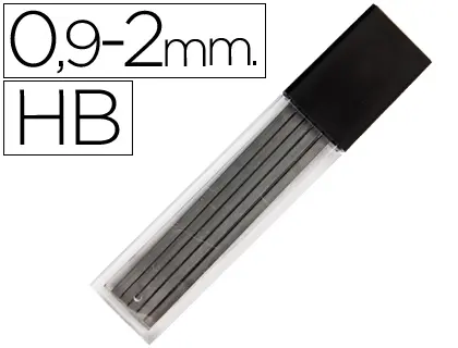 Imagen Minas liderpapel grafito rectangulares 2x0.9 mm hb tubo de 12 minas