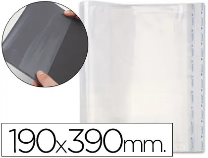 Imagen Forralibro pp ajustable adhesivo 190x390mm -blister