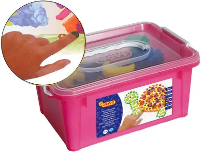 Imagen Pintura dedos jovi colores surtidos -set esponja + plantillas