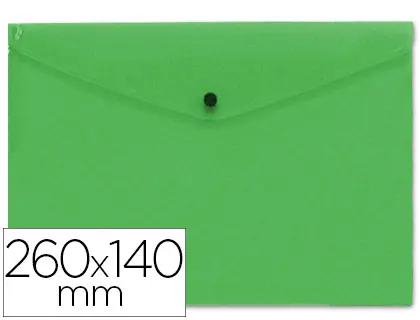Imagen Carpeta liderpapel dossier broche polipropileno tamao sobre americano 260x140mm verde