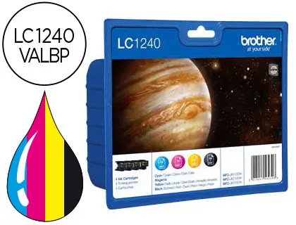 Imagen Ink-jet brother lc-1240 pack 4 colores -600pag- mfc-j6510dw mfc-j6710dw mfc-j6910dw