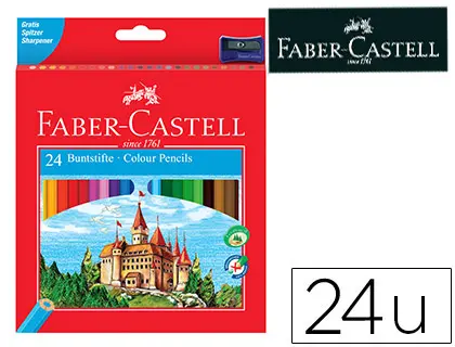 Imagen Lapices de colores faber-castell c/ 24 colores hexagonal madera reforestada